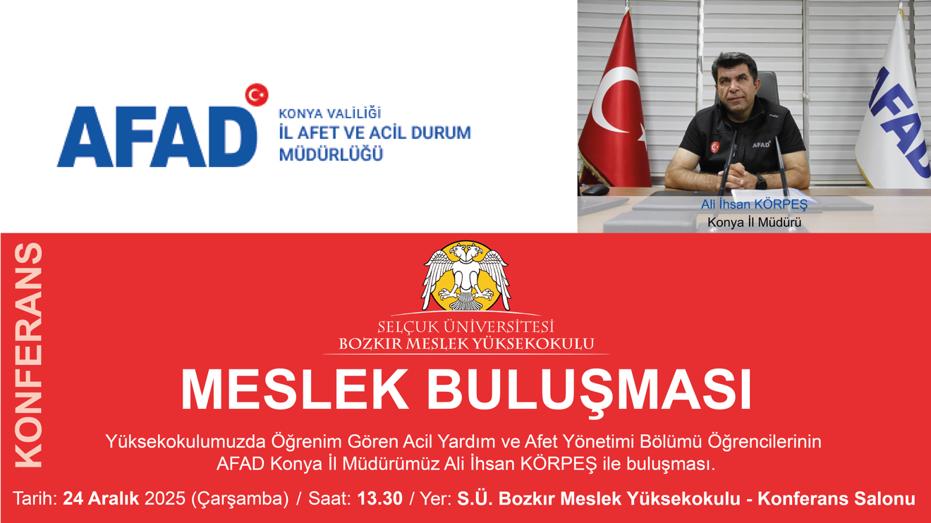 Acil Yardım ve Afet Yönetimi Bölümü Meslek Buluşması